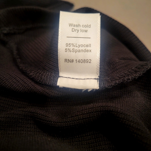 Marine Layer Women's Lexi Rib Tie Crop Tank Top in Black Size Large - Picture 8 of 8